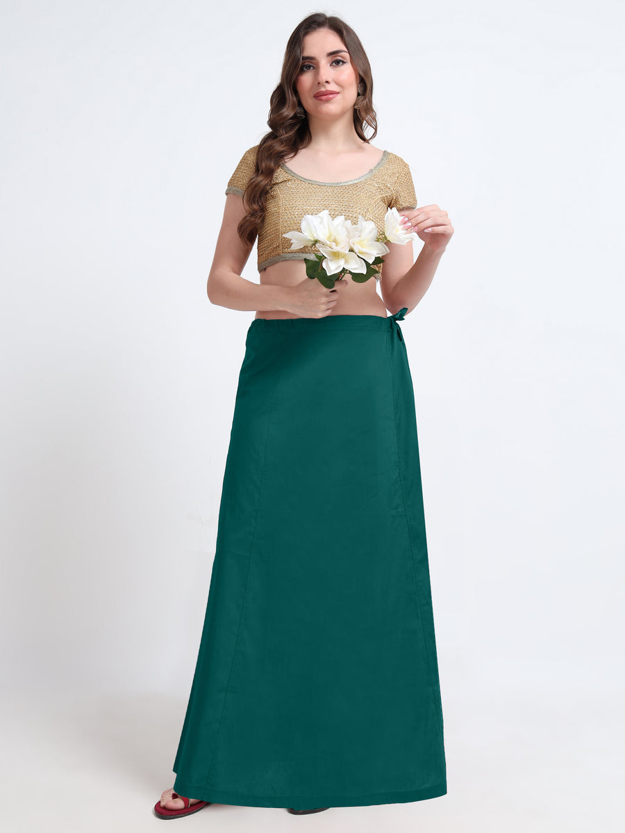 GlamLilly Cotton Saree Inskirt · Deep Lake