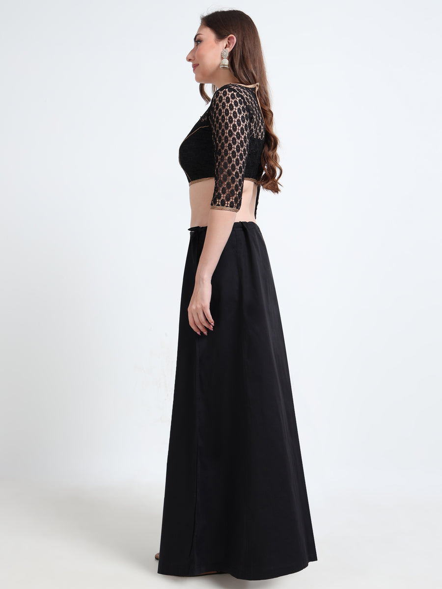 GlamLilly Cotton Saree Inskirt · Anthracite