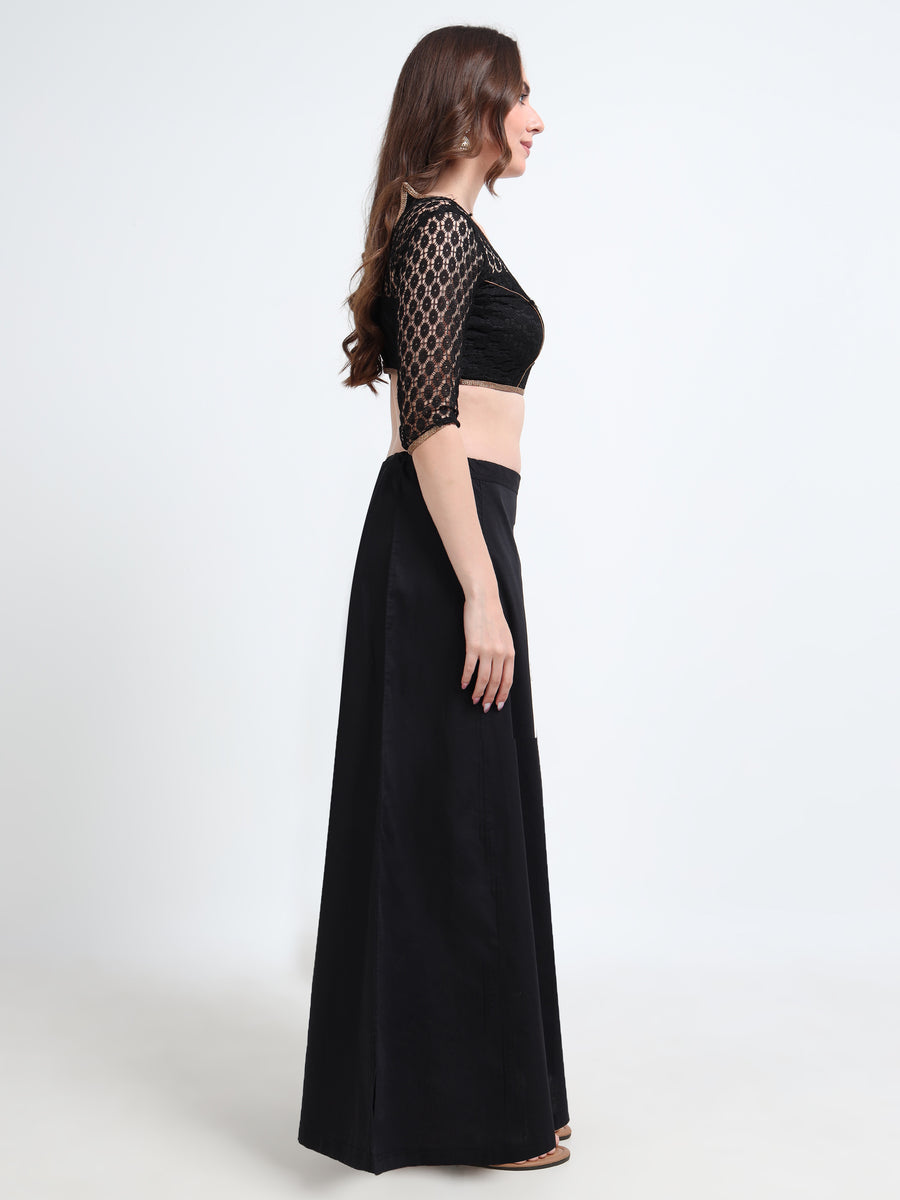 GlamLilly Cotton Saree Inskirt · Anthracite