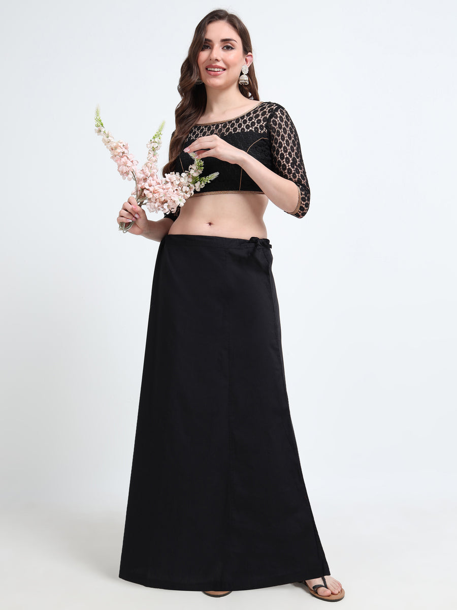 GlamLilly Cotton Saree Inskirt · Anthracite