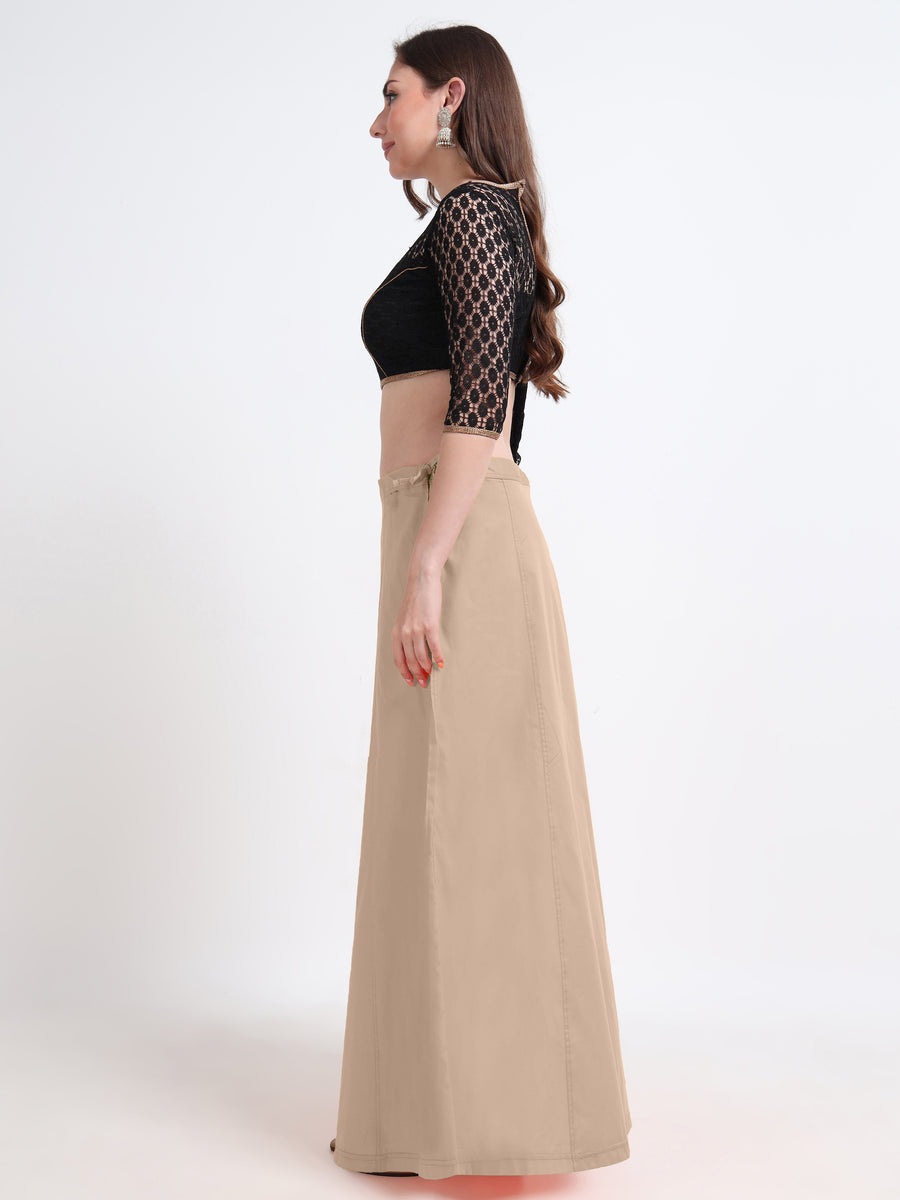 GlamLilly Cotton Saree Inskirt · Champagne