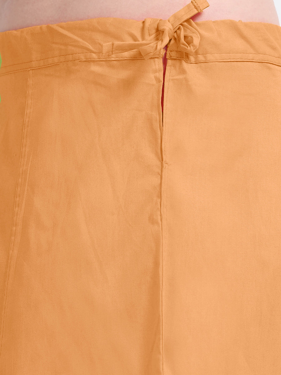 GlamLilly Cotton Saree Inskirt · Sunset Peach