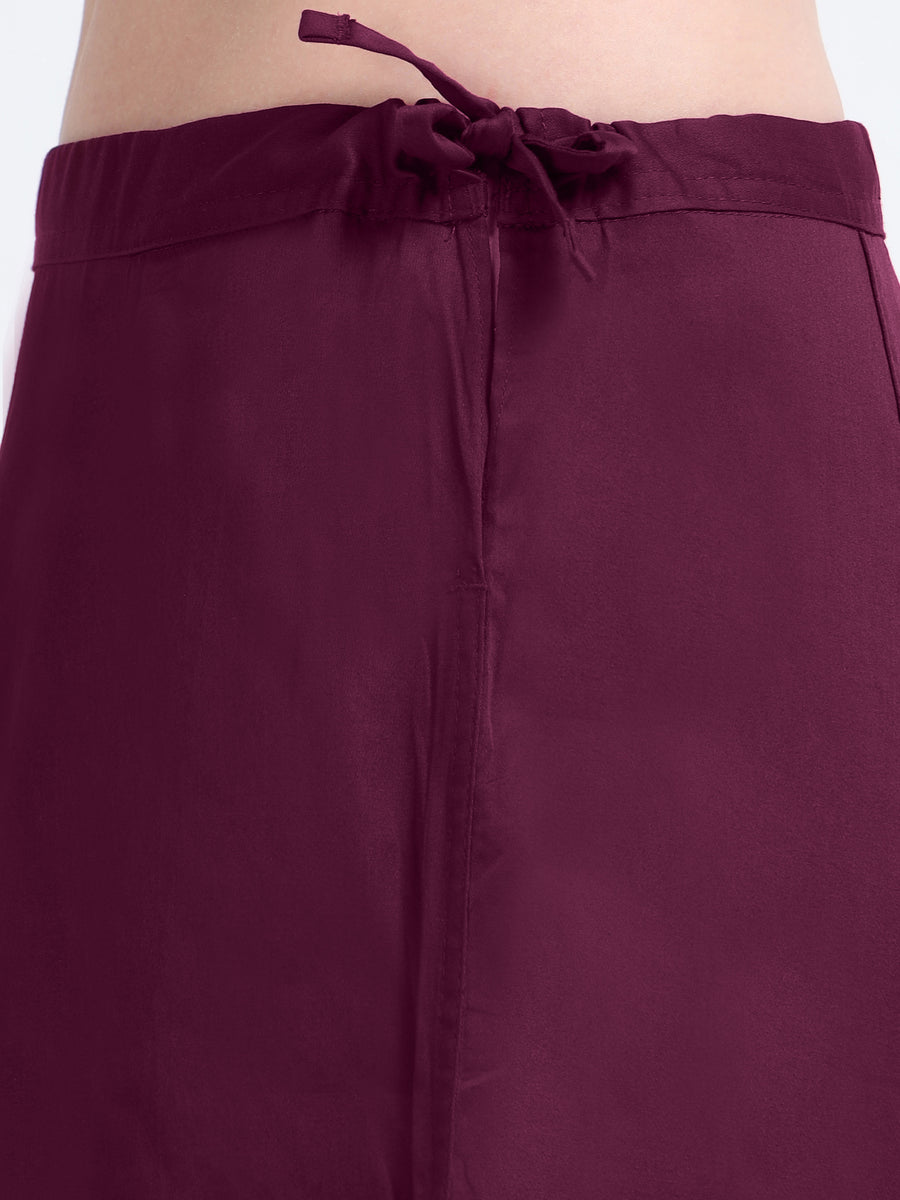 GlamTara Cotton Satin Saree Inskirt · Purple