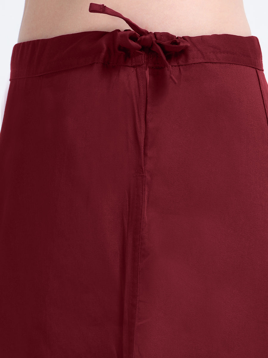 GlamTara Cotton Satin Saree Inskirt · Rose Bud