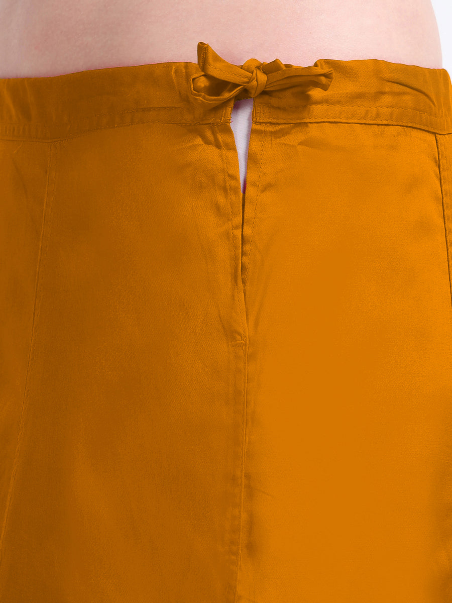 GlamTara Cotton Satin Saree Inskirt · Bourbon