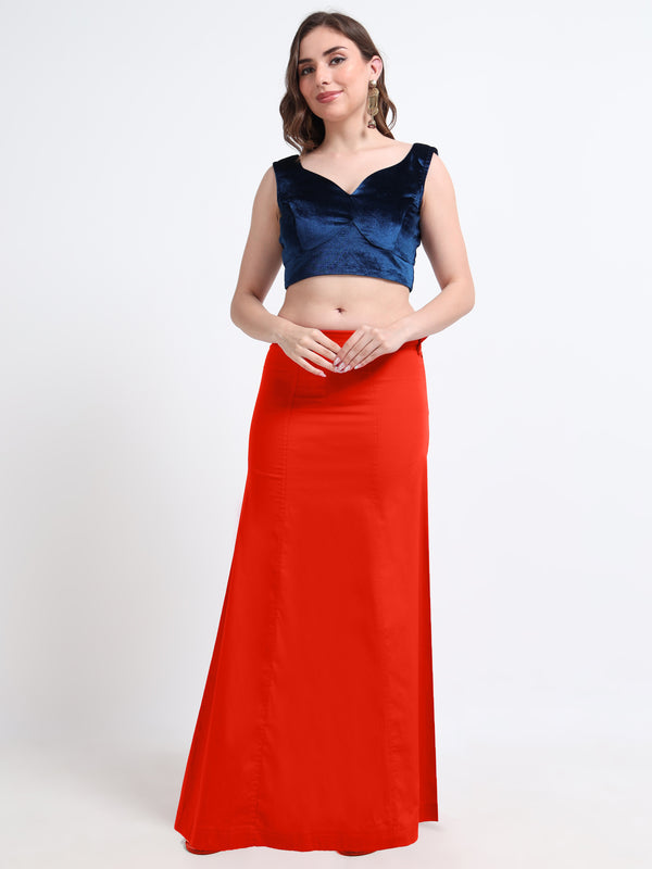 GlamViva Cotton Stretch Inskirt - Orange0073