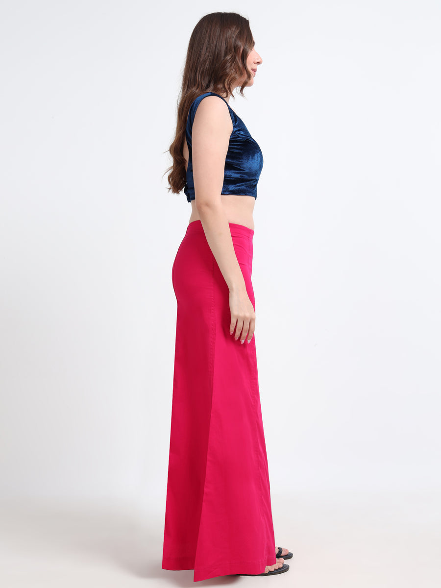 GlamViva Cotton Stretch Saree Inskirt · Fuchsia Purple