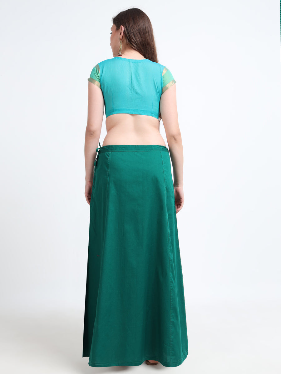 GlamLilly Cotton Saree Inskirt · Green (0335)