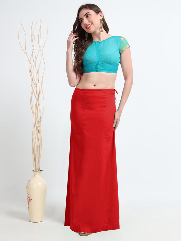 GlamViva Cotton Stretch Inskirt - Red0015