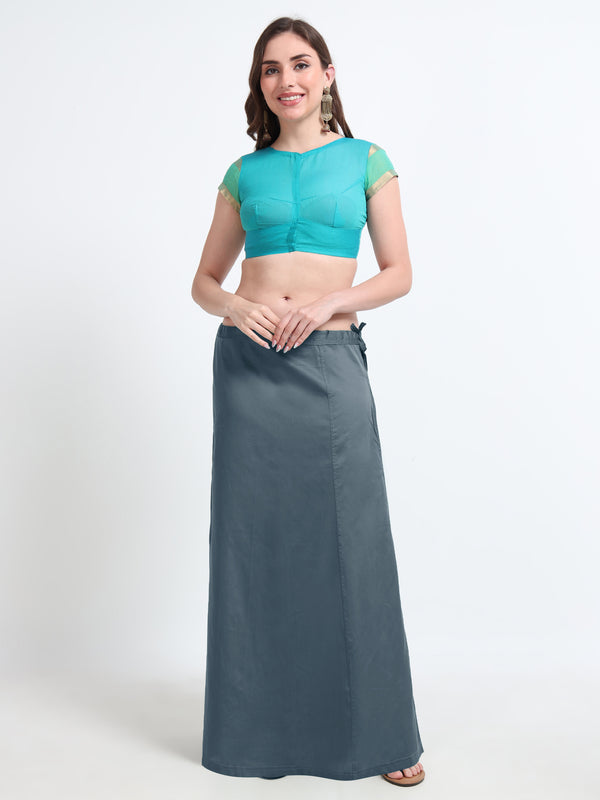 GlamTara Premium 100% Cotton Satin Inskirts - Dark Grey0039
