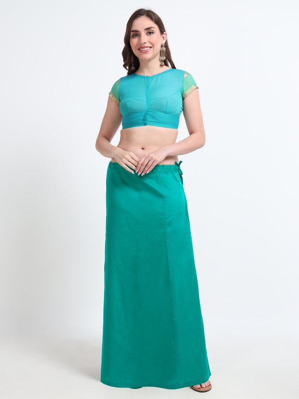 GlamTara Premium 100% Cotton Satin Inskirts - Teal0031