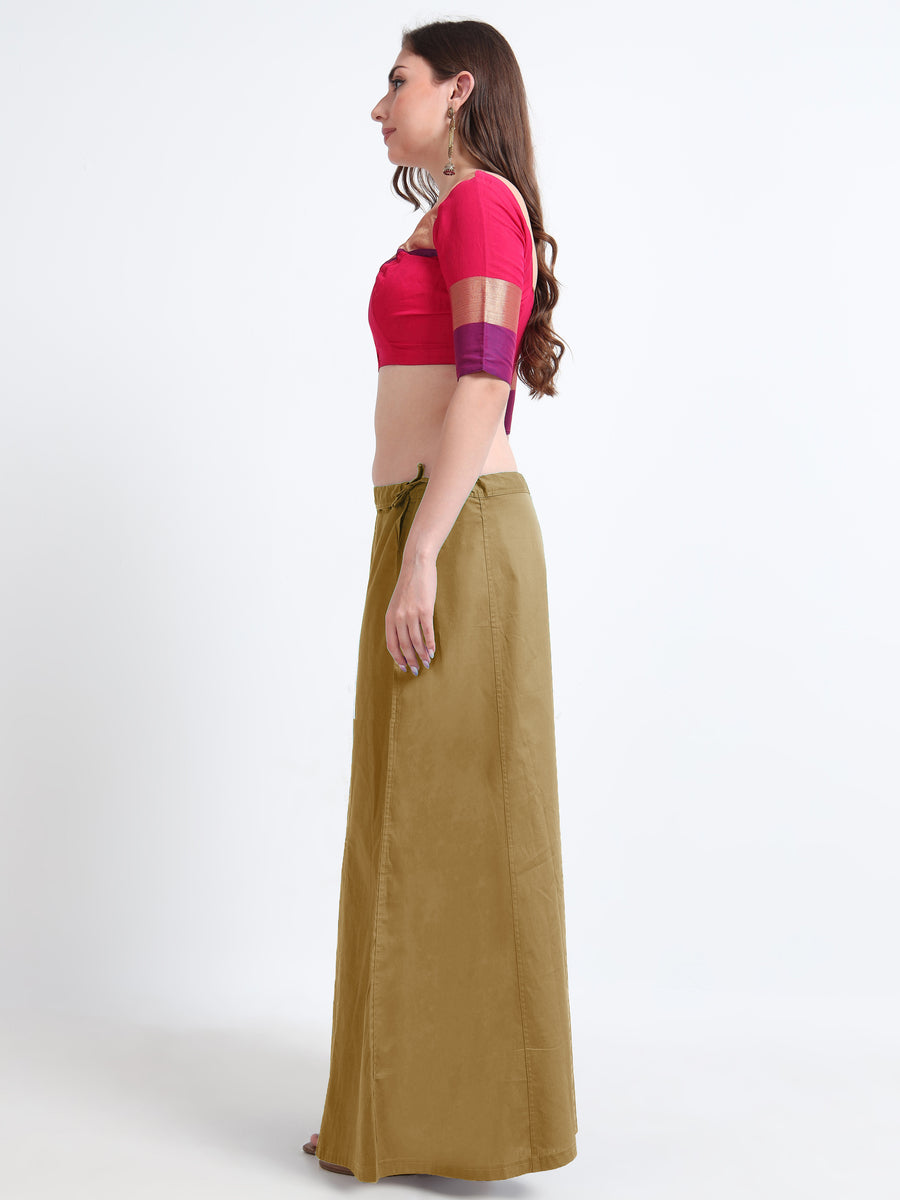 GlamLilly Cotton Saree Inskirt · Amber Gold