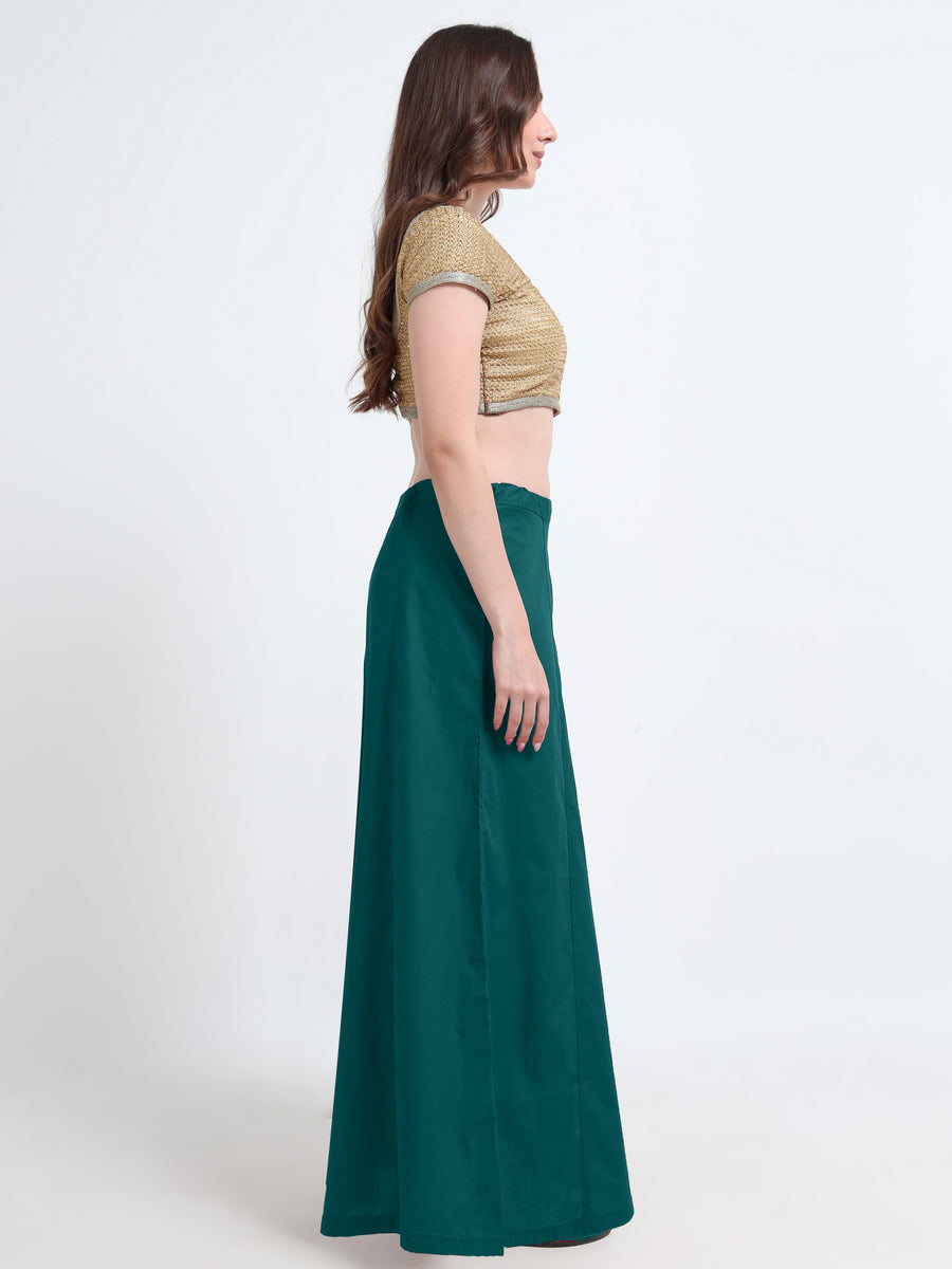 GlamLilly Cotton Saree Inskirt · Deep Lake