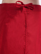 GlamLilly Cotton Saree Inskirt · Mars Red