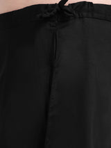 GlamTara Cotton Satin Saree Inskirt · Black