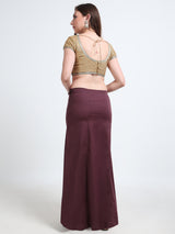 GlamViva Cotton Stretch Saree Inskirt · Dark Wine