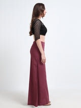 GlamViva Cotton Stretch Saree Inskirt · Wine