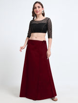 GlamLilly Cotton Saree Inskirt · Dark Red
