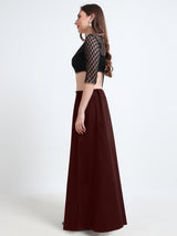 GlamLilly Cotton Saree Inskirt · Burgundy