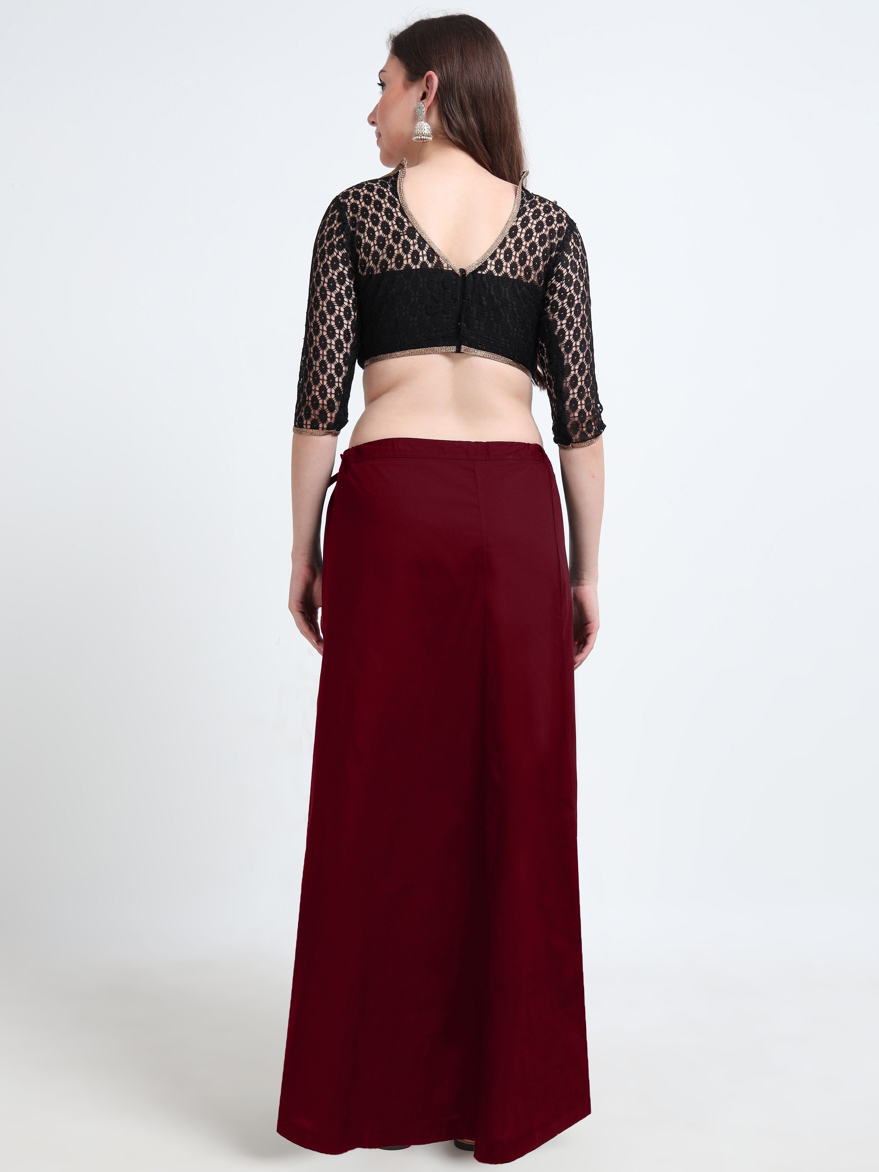 GlamLilly 100% Cotton Inskirt - DKRed3019