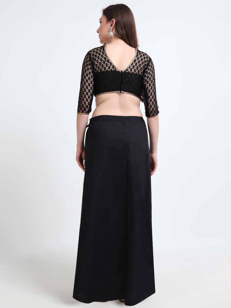 GlamLilly Cotton Saree Inskirt · Anthracite