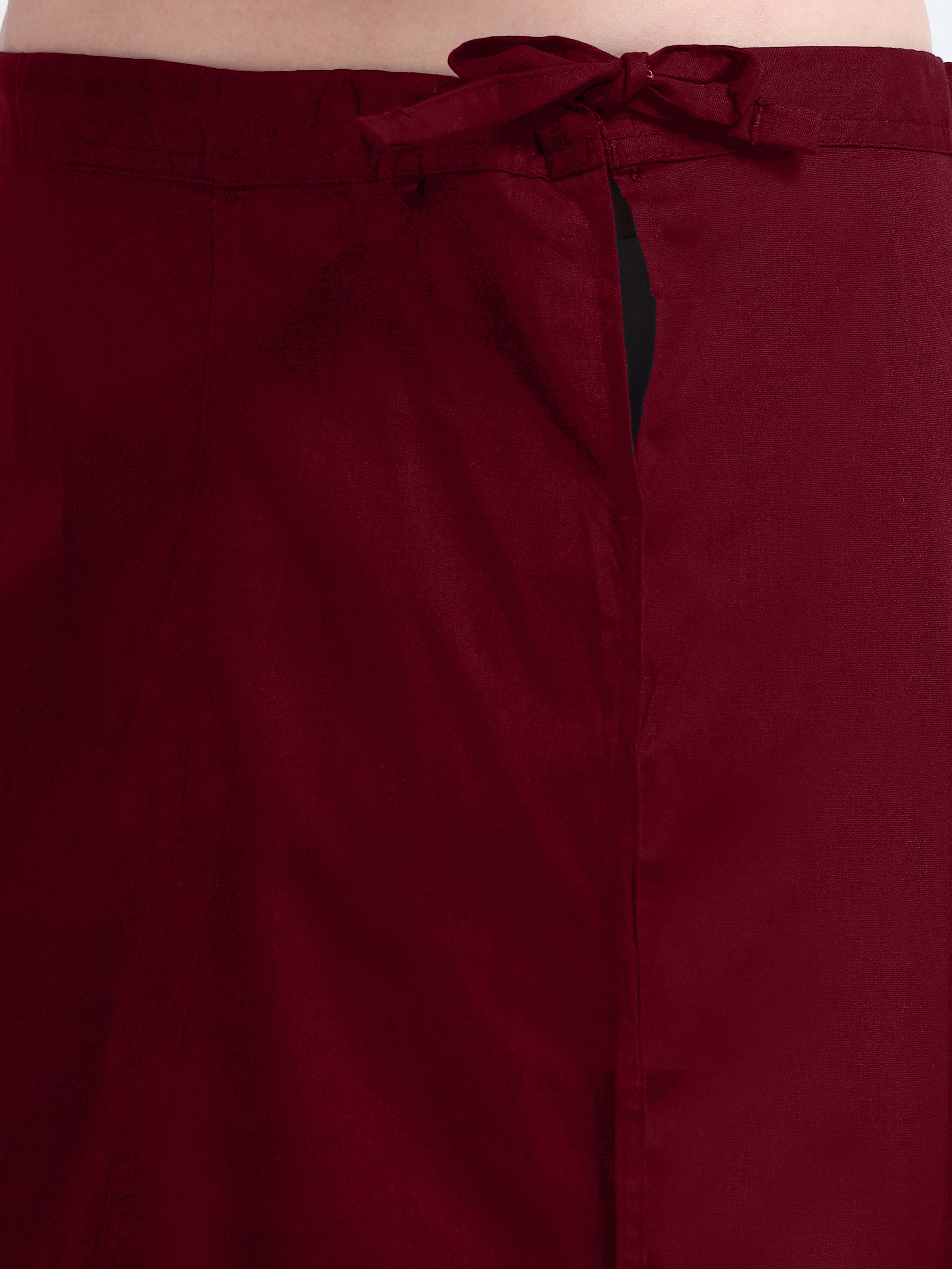 GlamLilly 100% Cotton Inskirt - DKRed3019