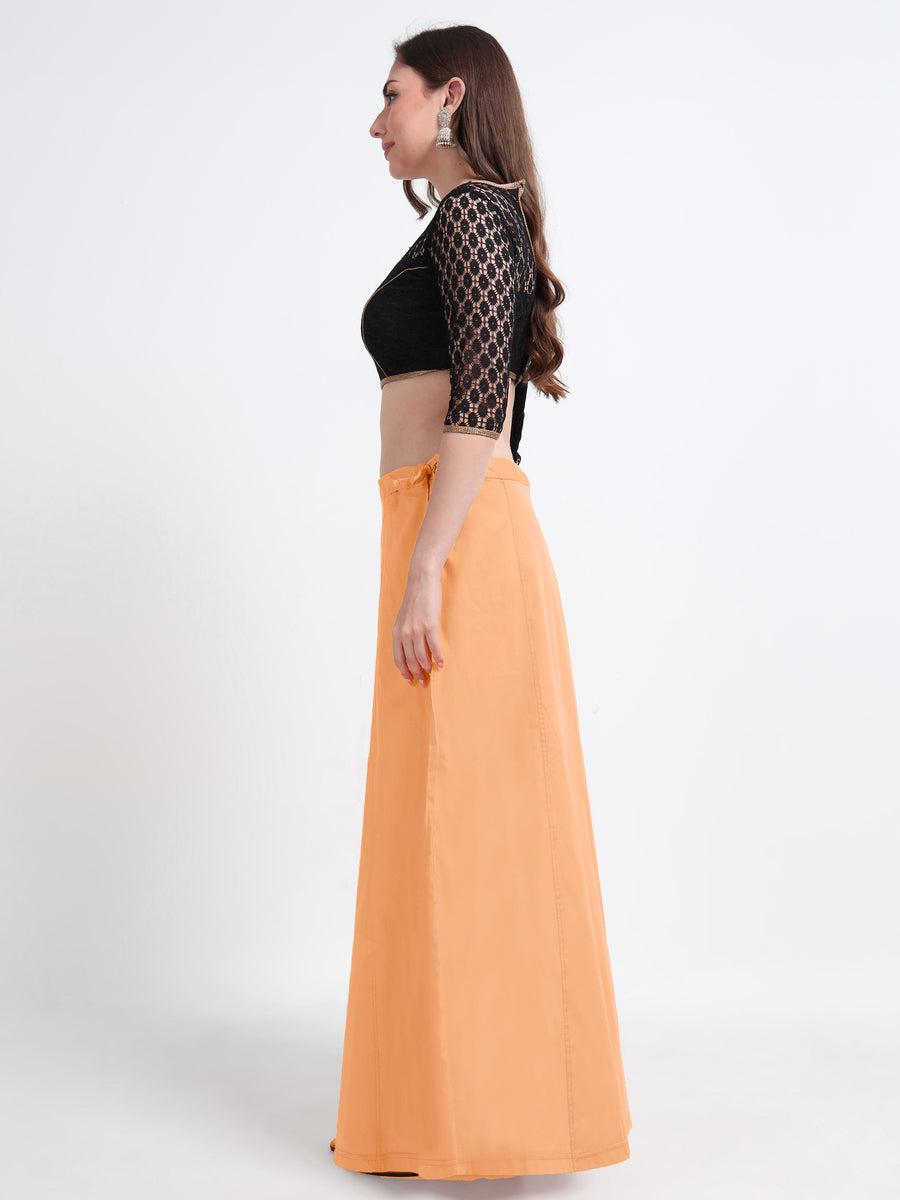 GlamLilly Cotton Saree Inskirt · Sunset Peach