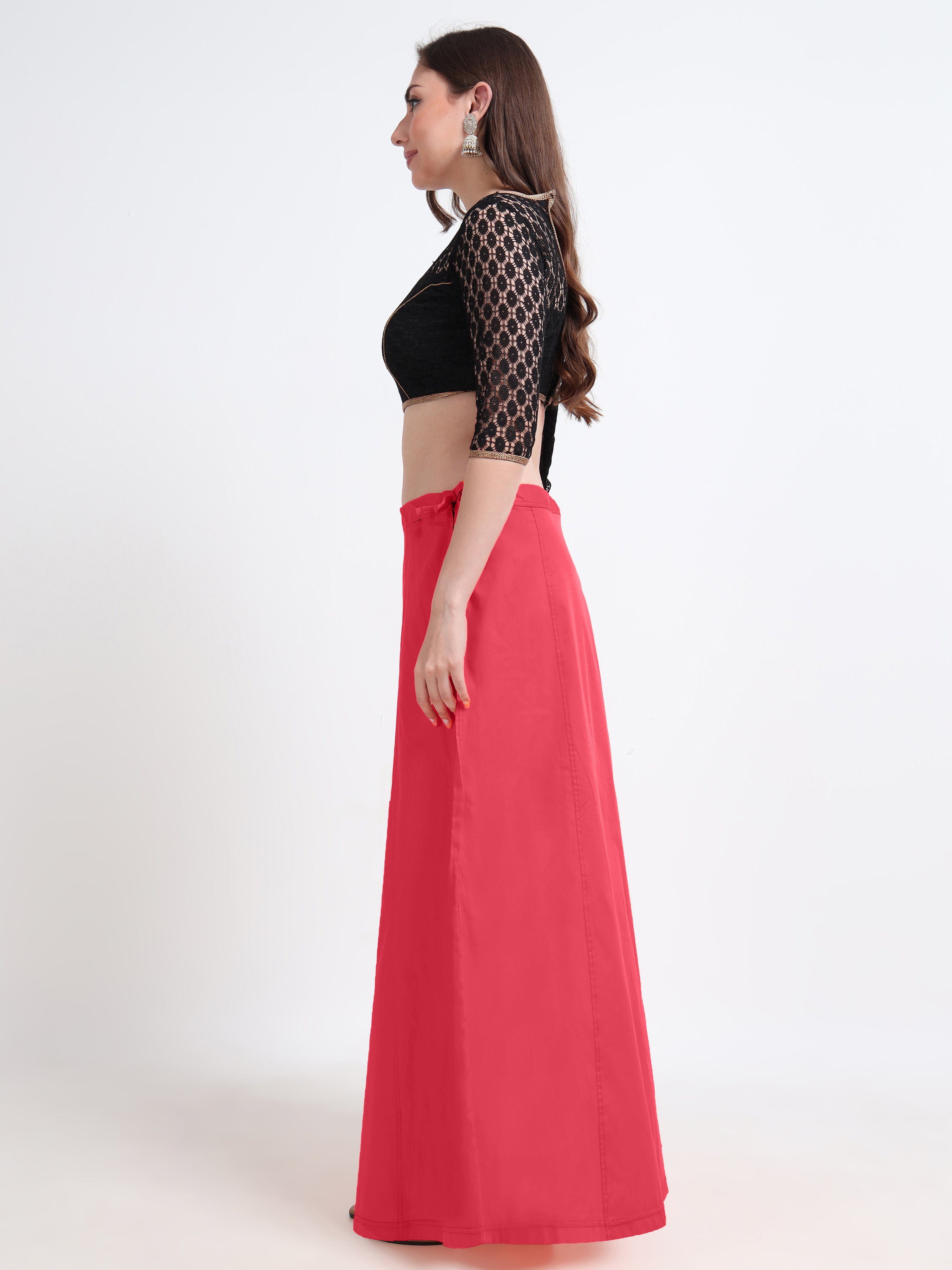 GlamLilly 100% Cotton Inskirt - Carmine0838