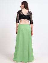 GlamLilly Cotton Saree Inskirt · Jade Lime