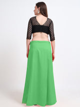 GlamLilly Cotton Saree Inskirt · Green (0731)