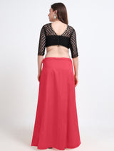 GlamLilly Cotton Saree Inskirt · Carmine