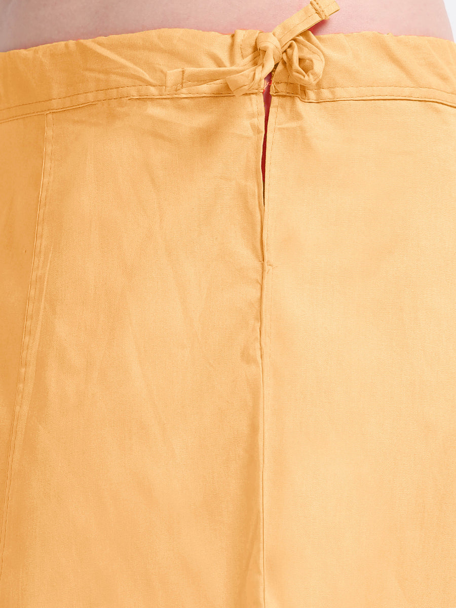 GlamLilly Cotton Saree Inskirt · Sunset Gold