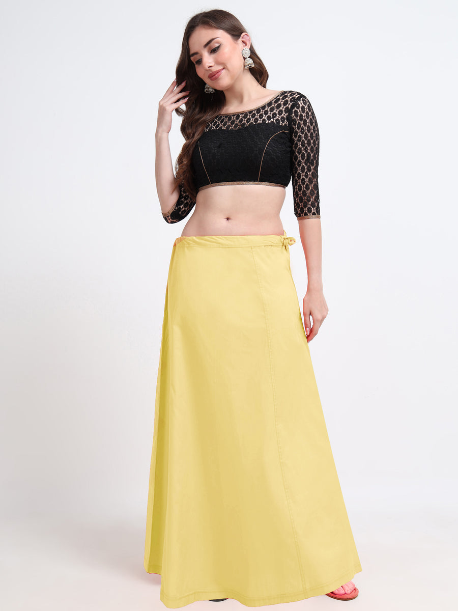 GlamLilly Cotton Saree Inskirt · Almond Oil