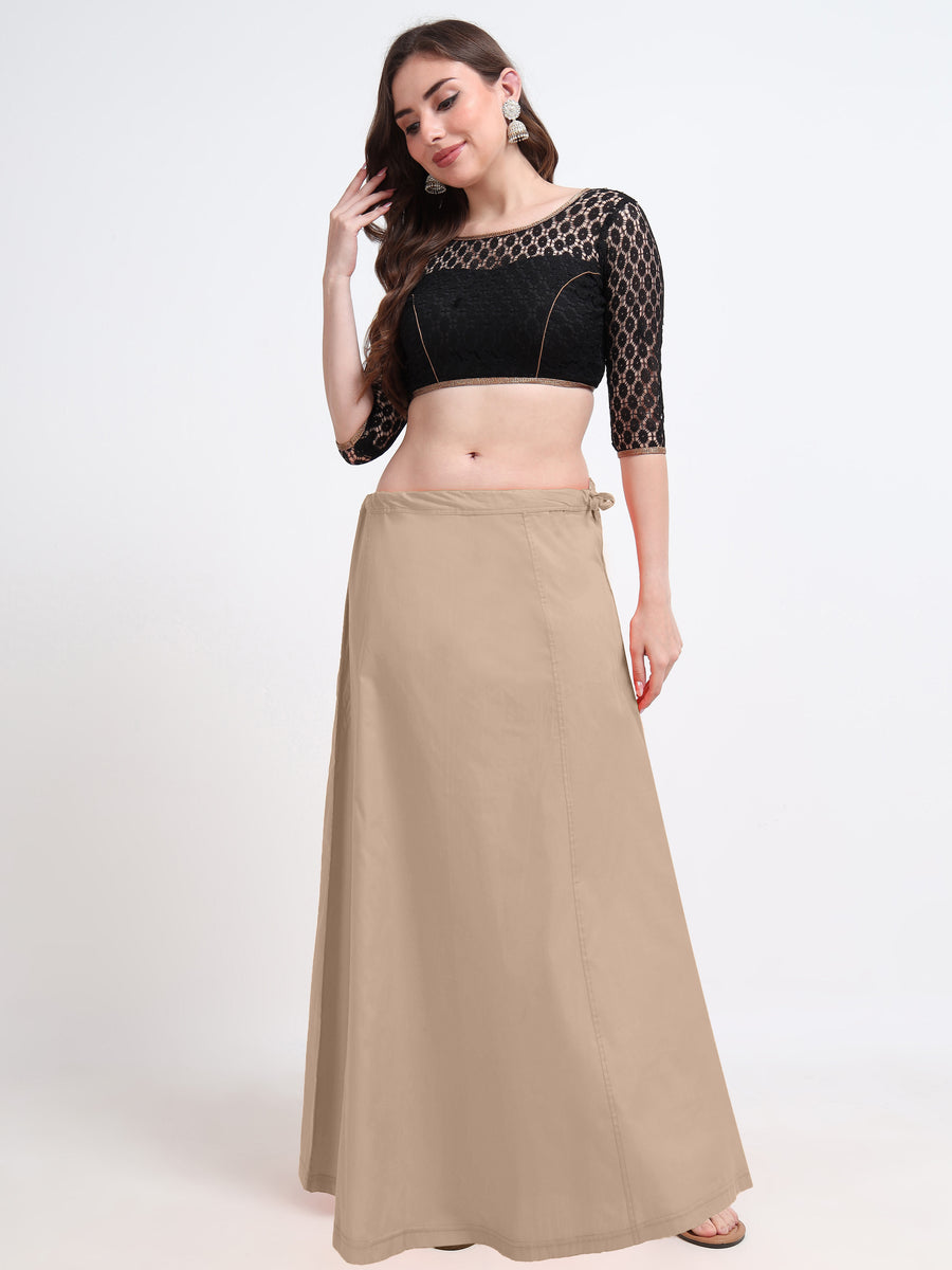 GlamLilly Cotton Saree Inskirt · Champagne