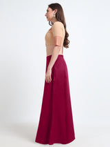 GlamTara Cotton Satin Saree Inskirt · Paprika