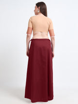 GlamTara Cotton Satin Saree Inskirt · Rose Bud