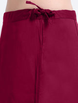 GlamTara Cotton Satin Saree Inskirt · Paprika