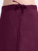 GlamTara Cotton Satin Saree Inskirt · Purple