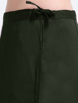 GlamTara Cotton Satin Saree Inskirt · Forest Green
