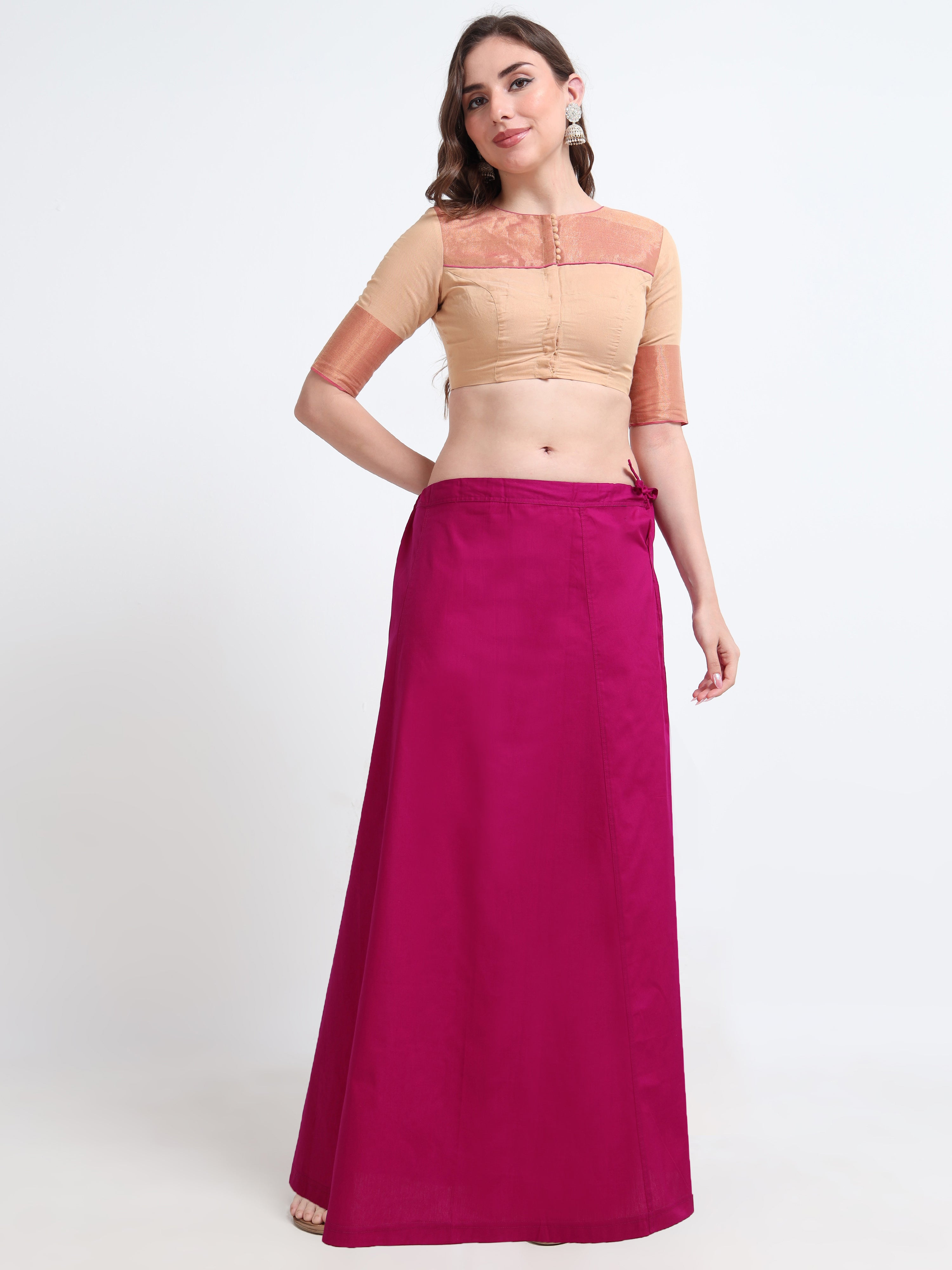 GlamLilly 100% Cotton Inskirt - Deep Orchid0025