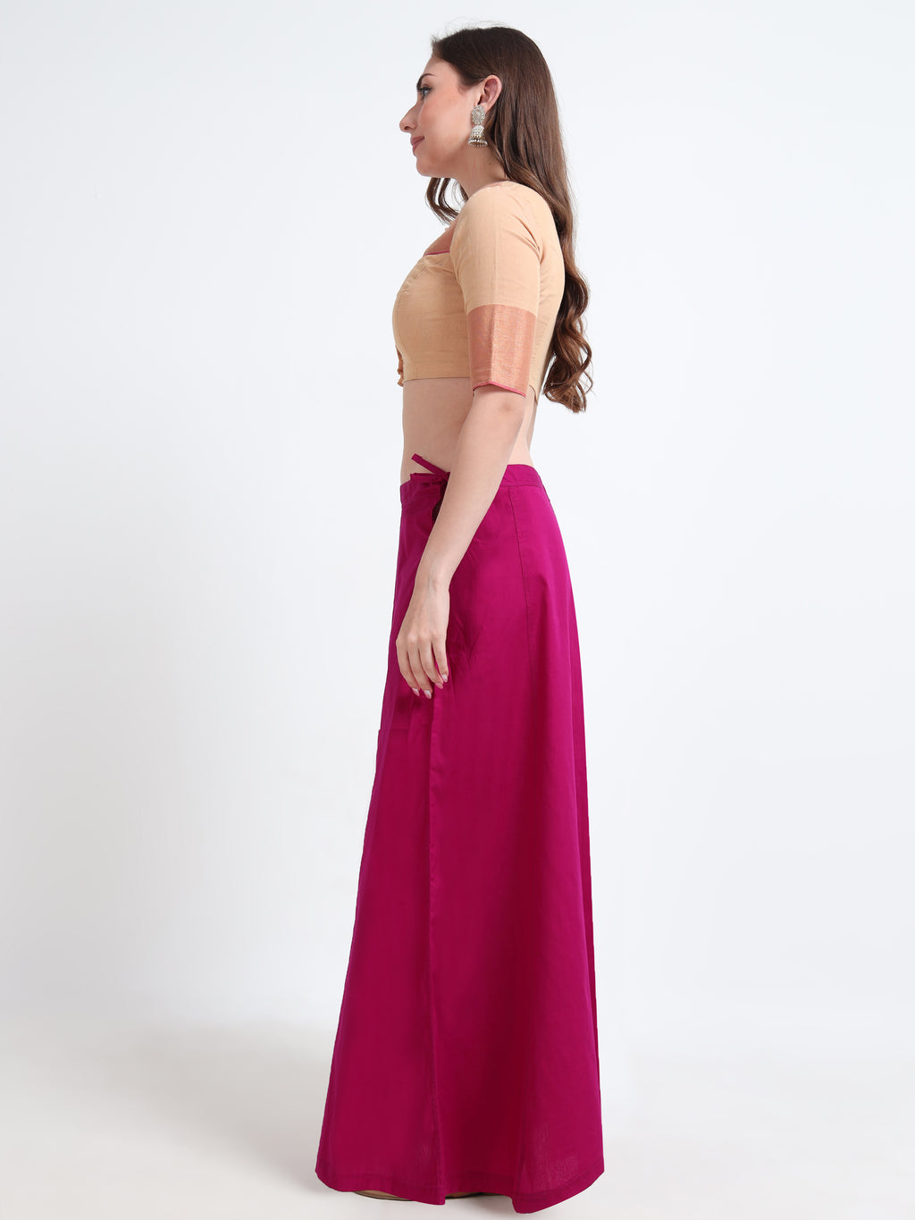 GlamLilly 100% Cotton Inskirt - Deep Orchid0025