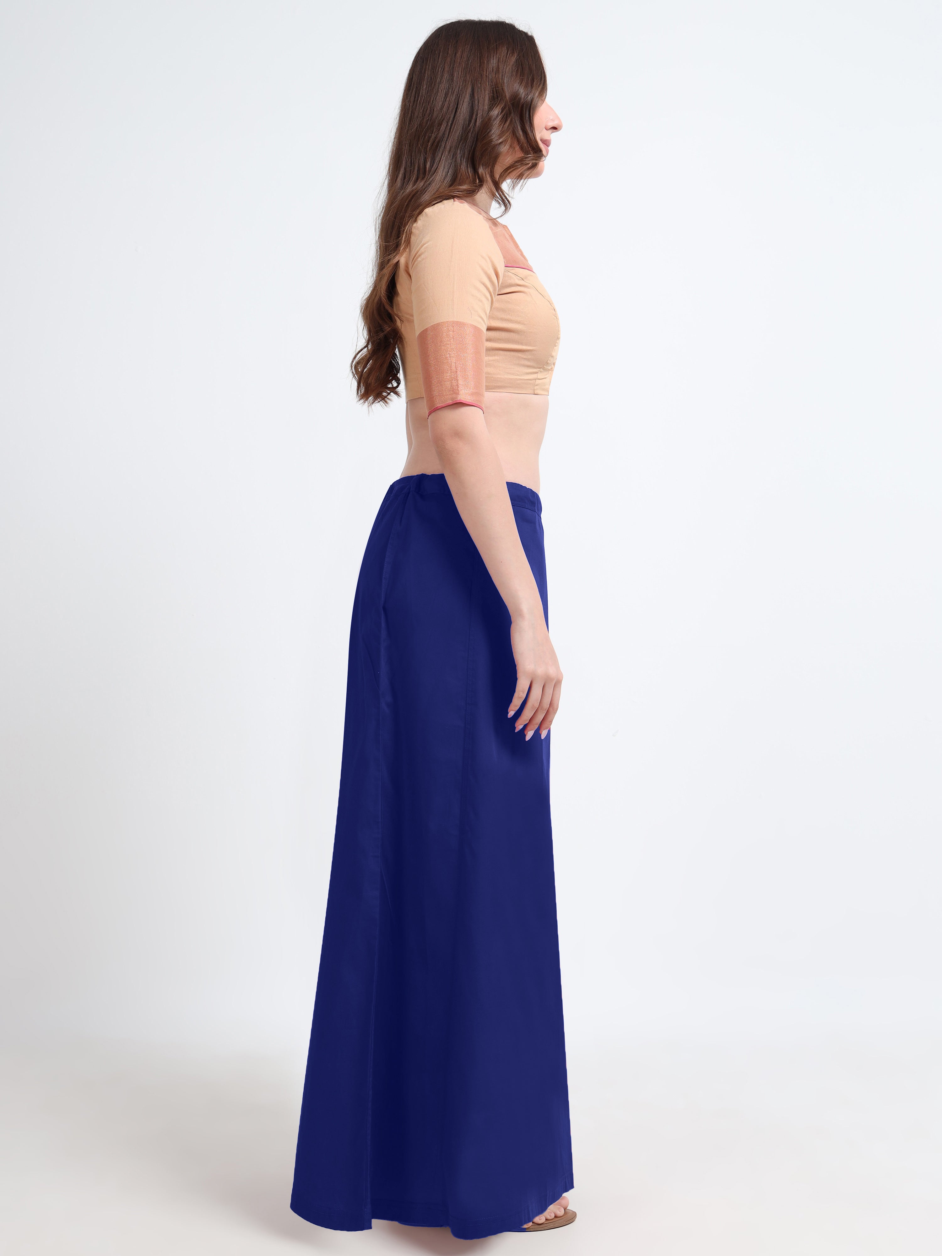 GlamLilly 100% Cotton Inskirt - Mazarine Blue0014