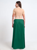 GlamLilly Cotton Saree Inskirt · Galapagos Green