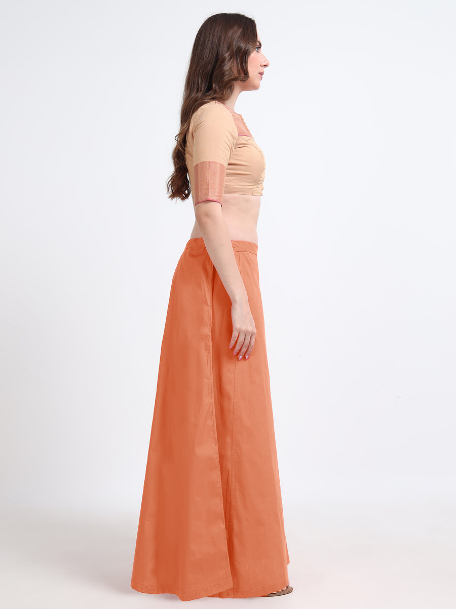 GlamLilly Cotton Saree Inskirt · Coral Rose