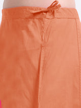 GlamLilly Cotton Saree Inskirt · Coral Rose