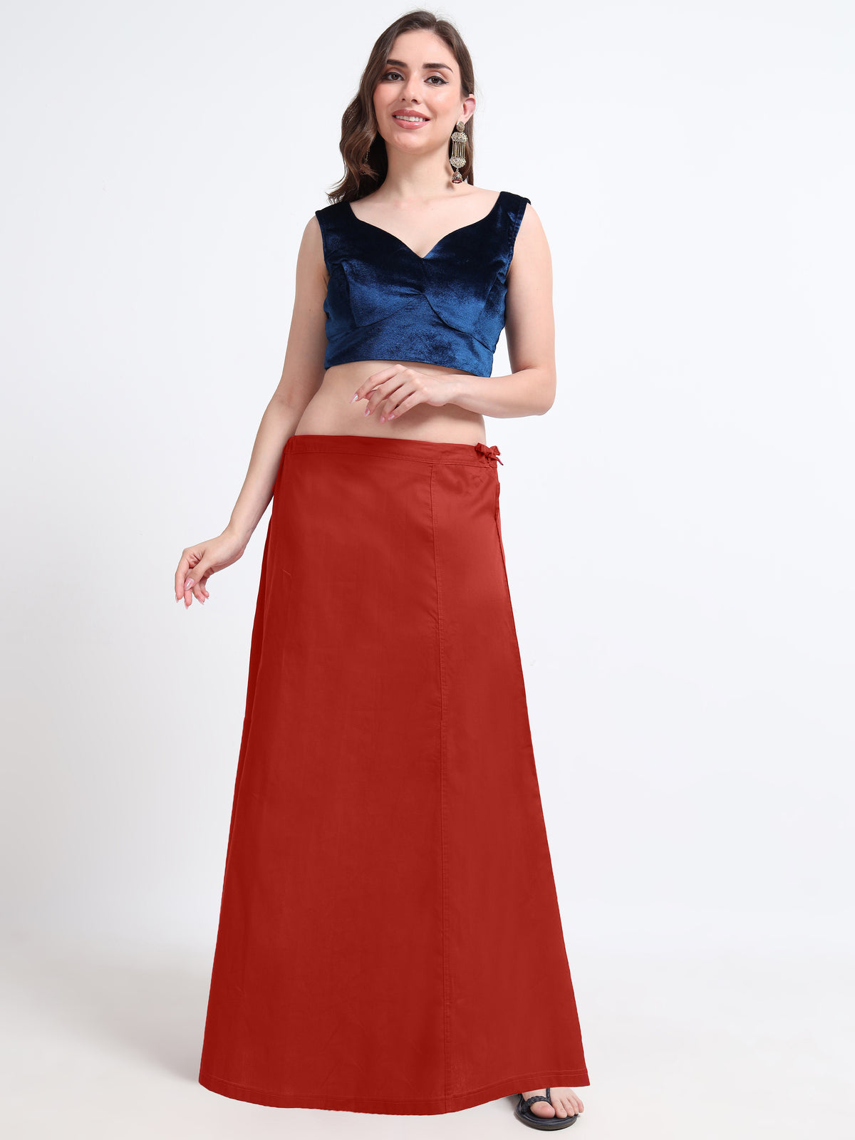GlamLilly Cotton Saree Inskirt · Paprika