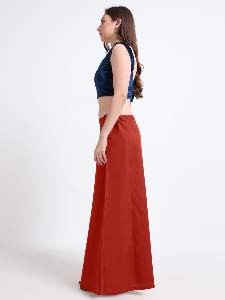 GlamLilly Cotton Saree Inskirt · Paprika