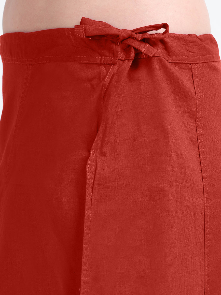 GlamLilly Cotton Saree Inskirt · Paprika