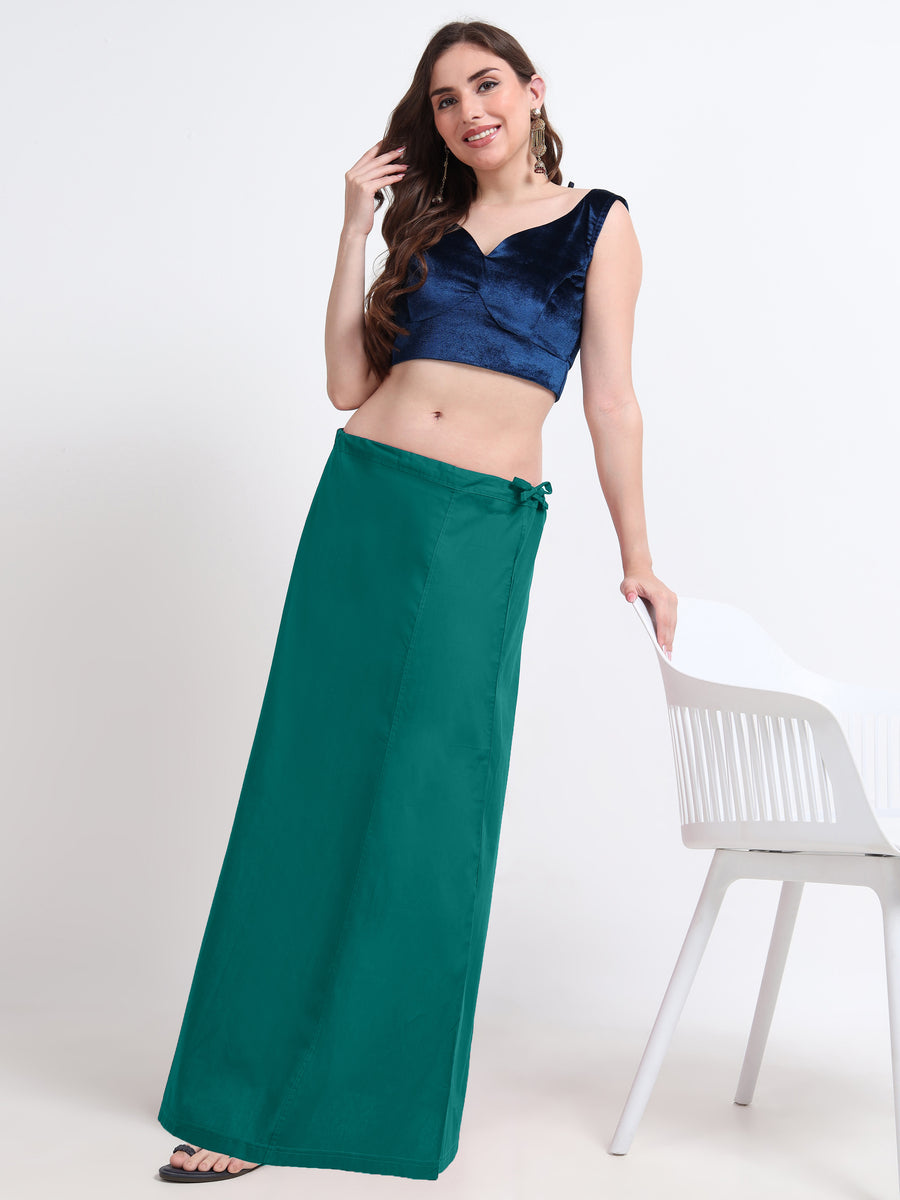 GlamLilly Cotton Saree Inskirt · Cadmium Green