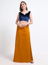 GlamTara Cotton Satin Saree Inskirt · Bourbon